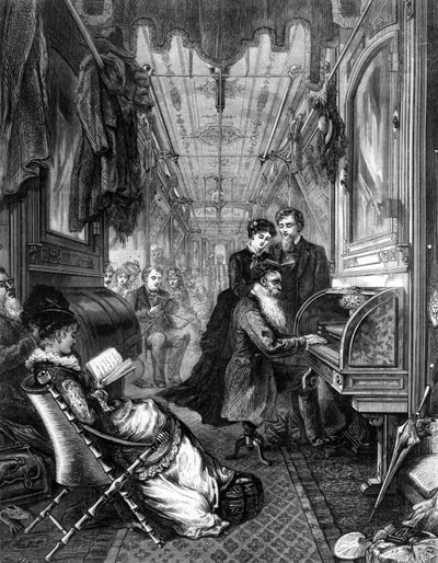 Sunday on the Union Pacific Railway, 1875 by English School